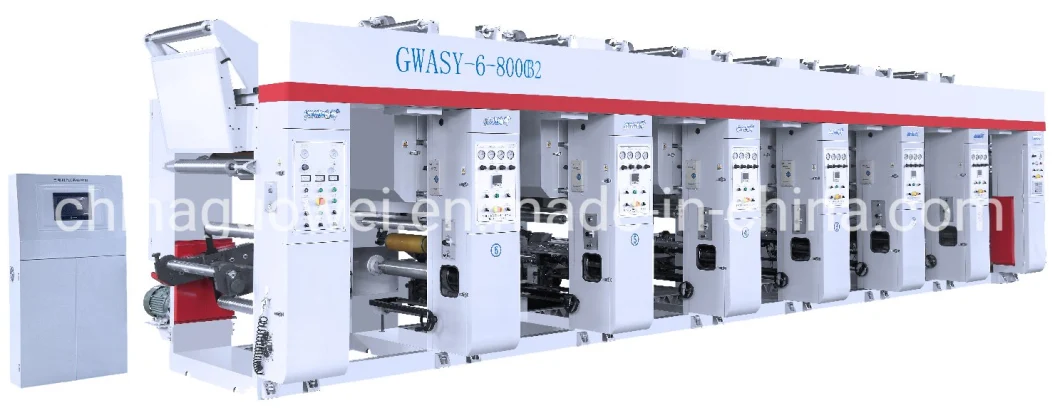 Gwasy-B2 Three Motor System Medium-Speed Plastic Film Rotogravure Printing Machine in 140 Mpm