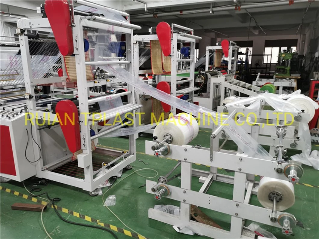 Tplast HDPE LDPE LLDPE 4/6 Lines Nylon Biodegradable Plastic Bag Flat Bag Shopping Bag Making Machine Price